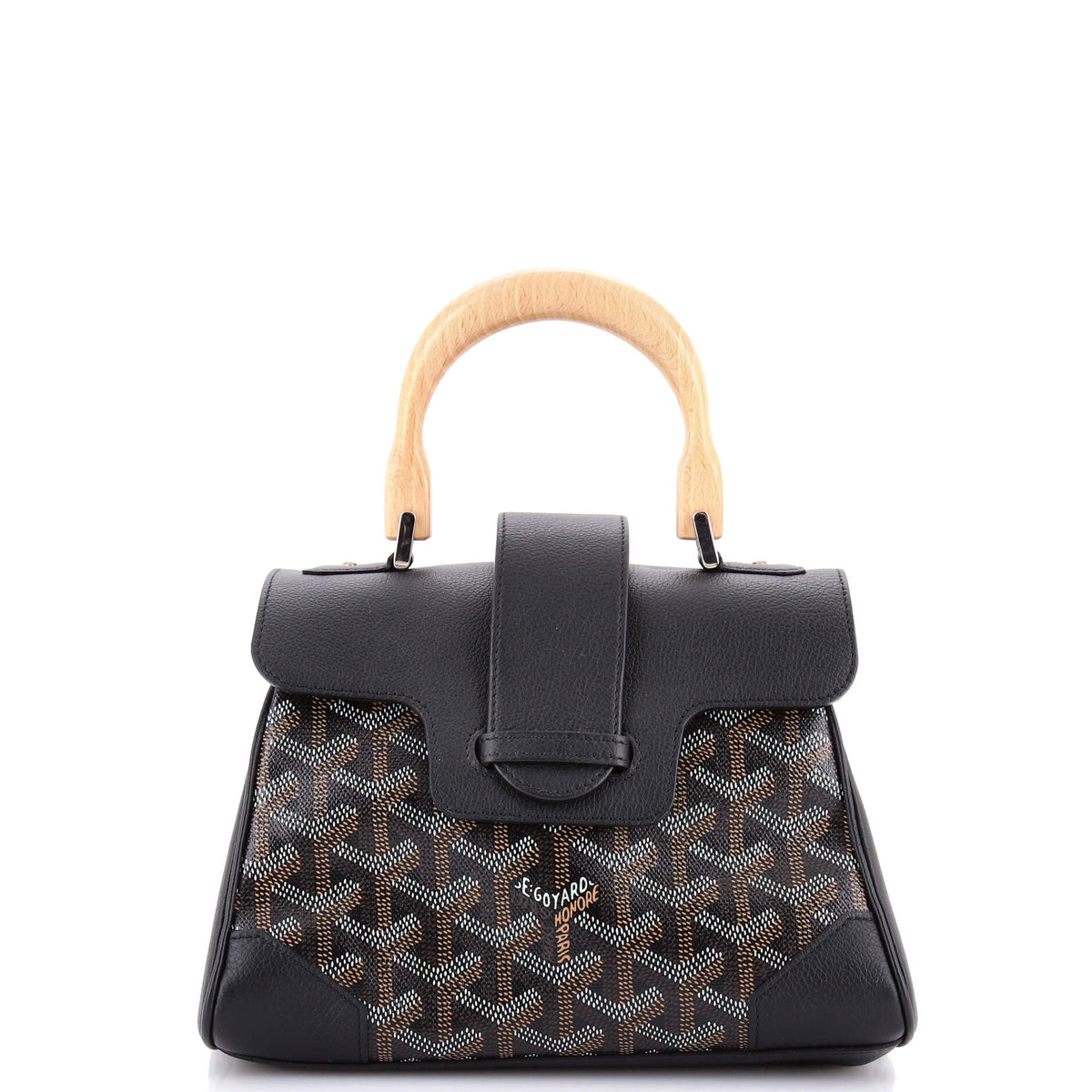 Goyard GOYARD Saigon Top Handle Bag Coated Canvas with Leather Mini