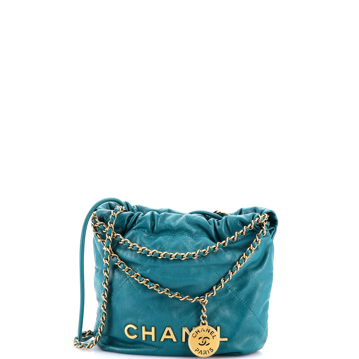 Chanel CHANEL 22 Chain Hobo Quilted Calfskin Mini