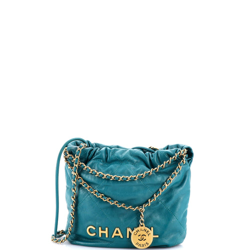 CHANEL 22 Chain Hobo Quilted Calfskin Mini