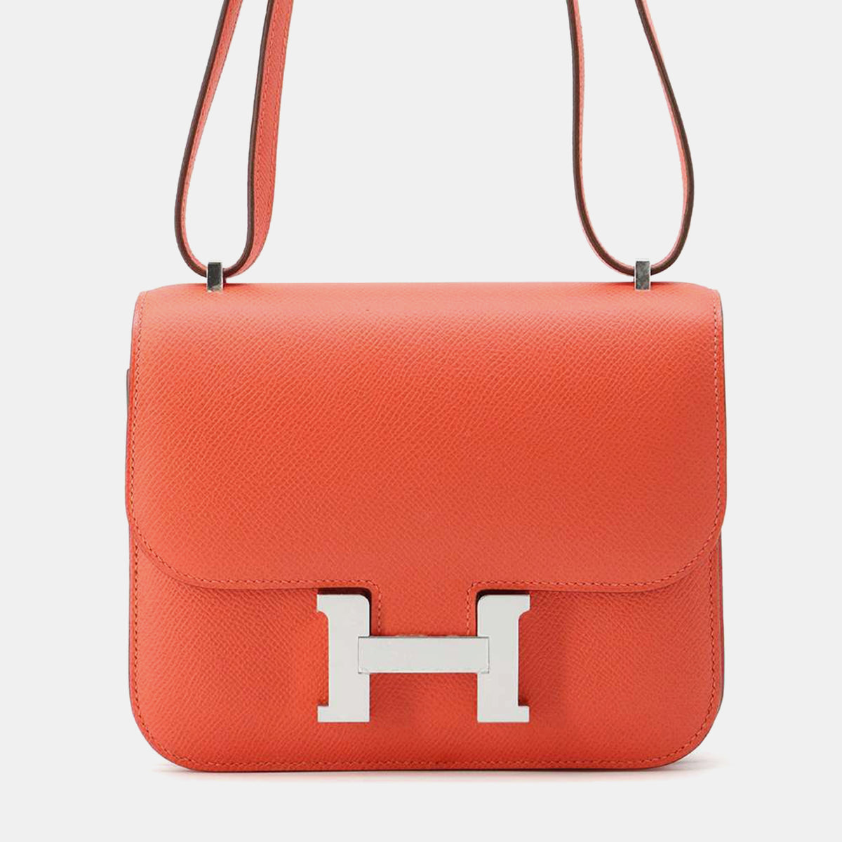 Hermès Miroir Orange Field Epsom Mini Constance Shoulder Bag