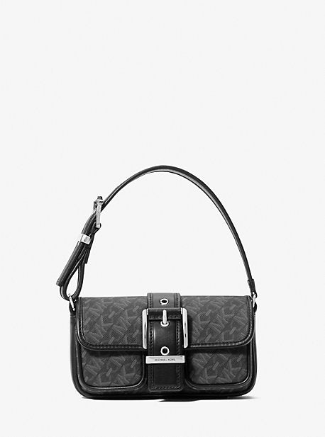 Michael Kors MK Colby Extra-Small Empire Signature Logo Shoulder Bag - Black - Michael Kors