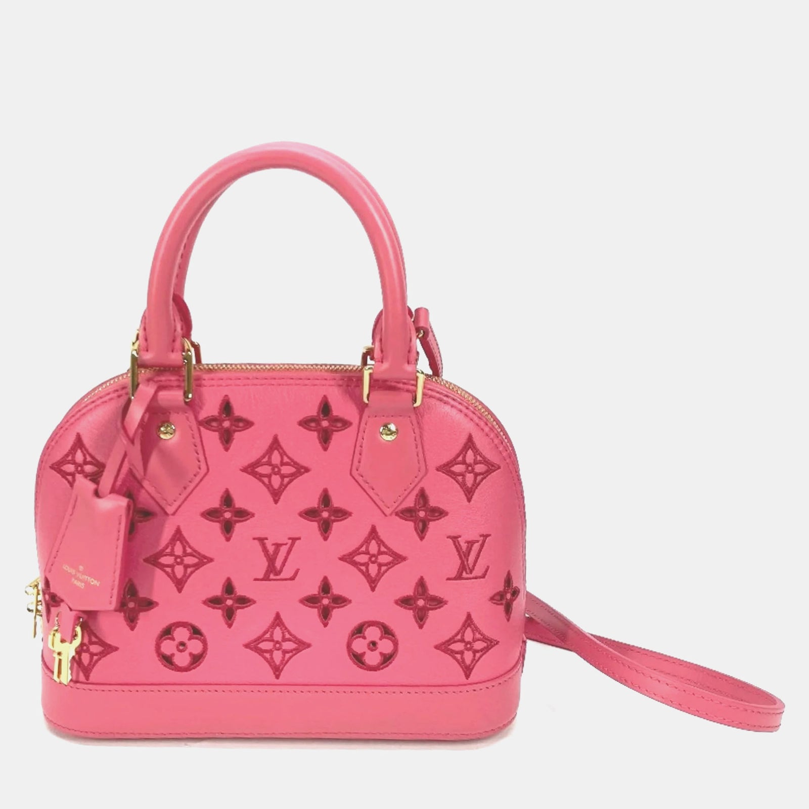 Louis Vuitton Sac cartable LV Alma BB en cuir monogrammé rose