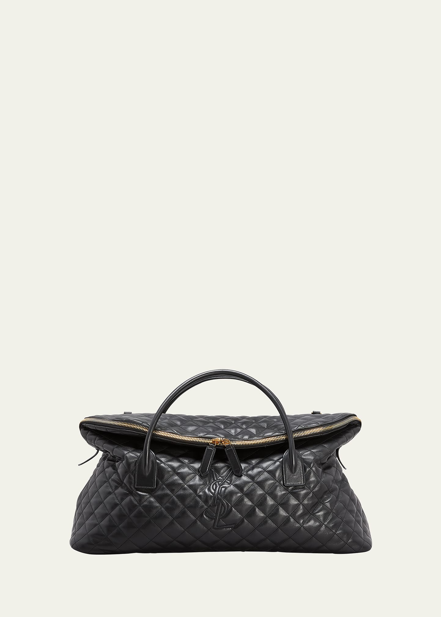 Saint Laurent Es Giant YSL Travel Bag in Smooth Quilted Leather