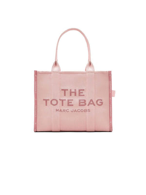 Marc Jacobs Babe Top Handle Woven Jacquard Logo Tote Bag - Pink