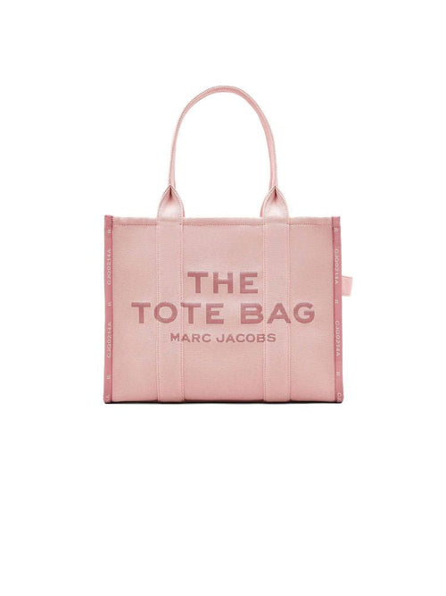 Marc Jacobs Babe Top Handle Woven Jacquard Logo Tote Bag - Pink