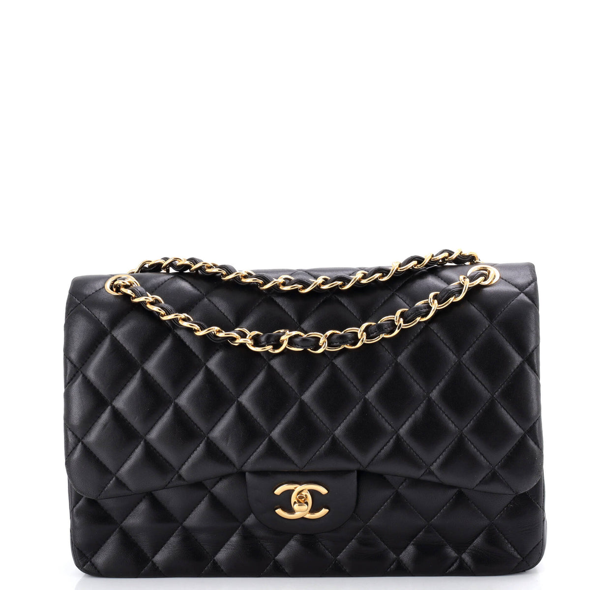 Chanel CHANEL Classic Double Flap Bag Quilted Lambskin Jumbo