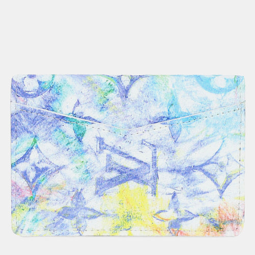Monogram Watercolor Card Holder