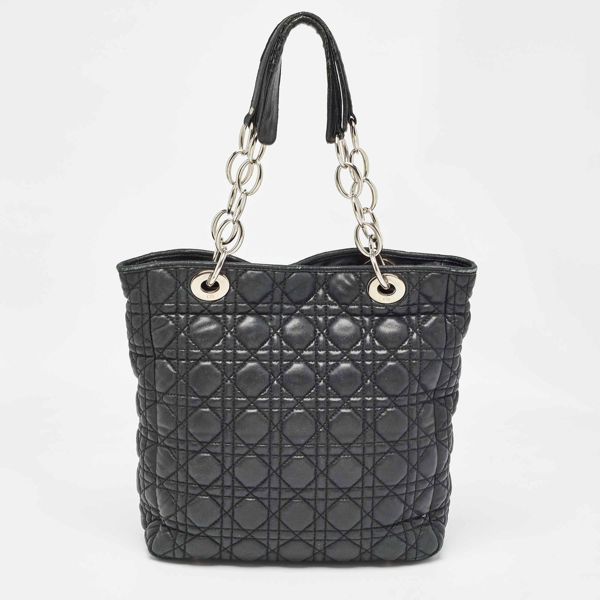 Dior Black Cannage Quilted Leather Soft Lady Tote