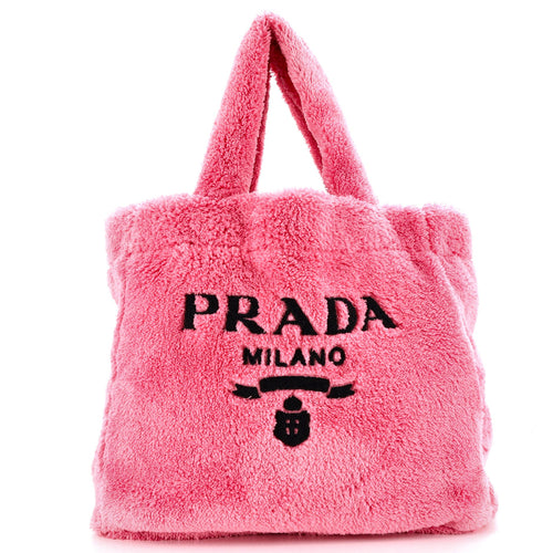 PRADA Logo Tote Terry Cloth