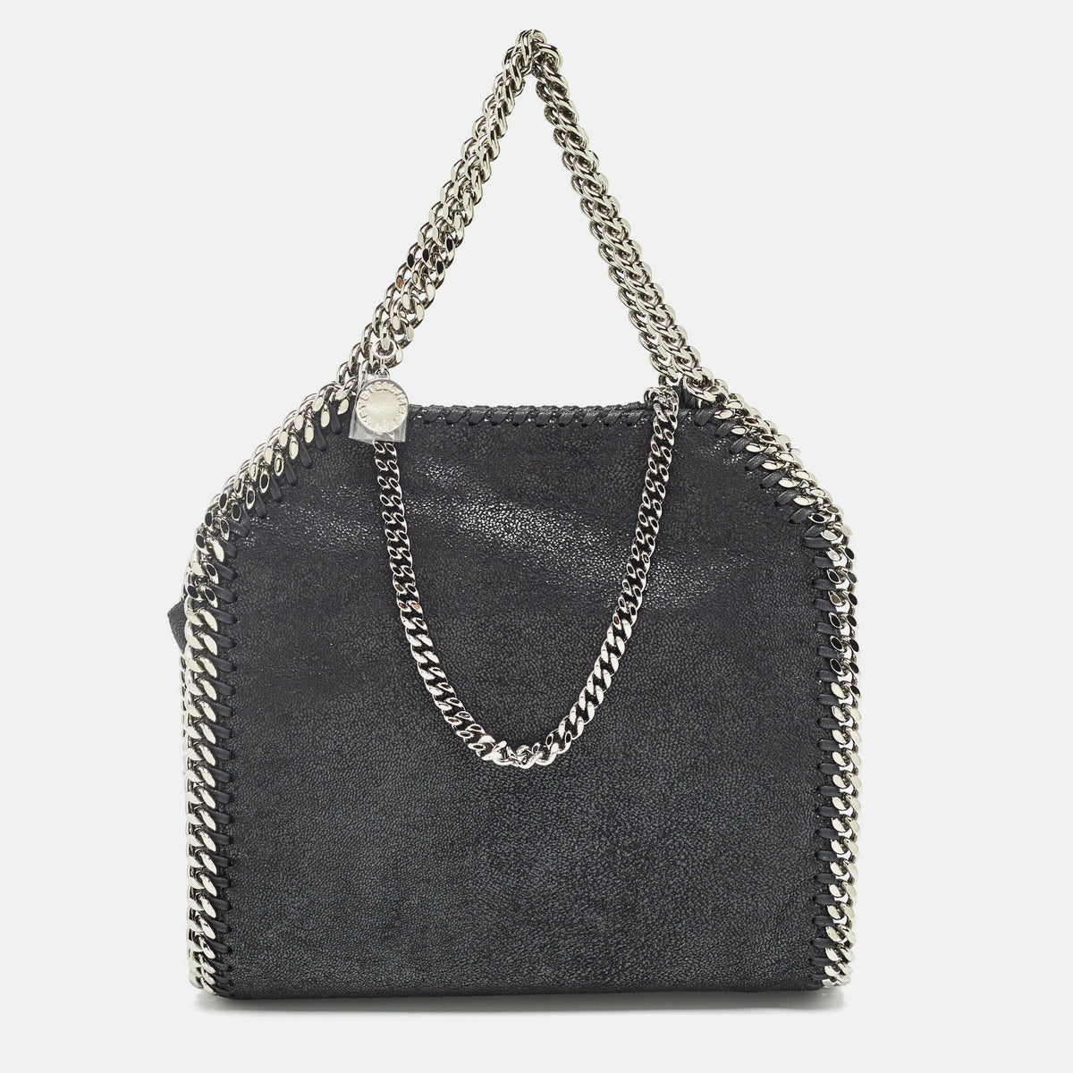 Stella McCartney Black Faux Suede Mini Falabella Tote