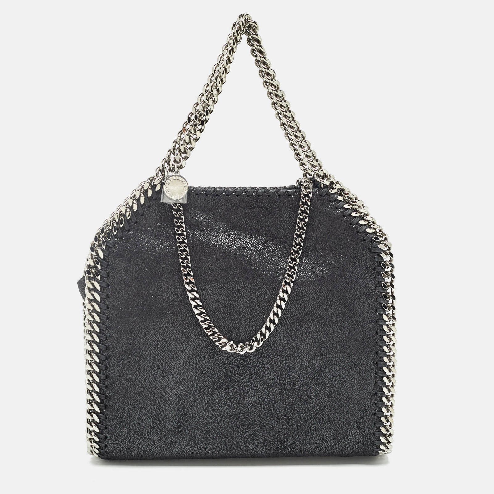 Stella McCartney Black Faux Suede Mini Falabella Tote