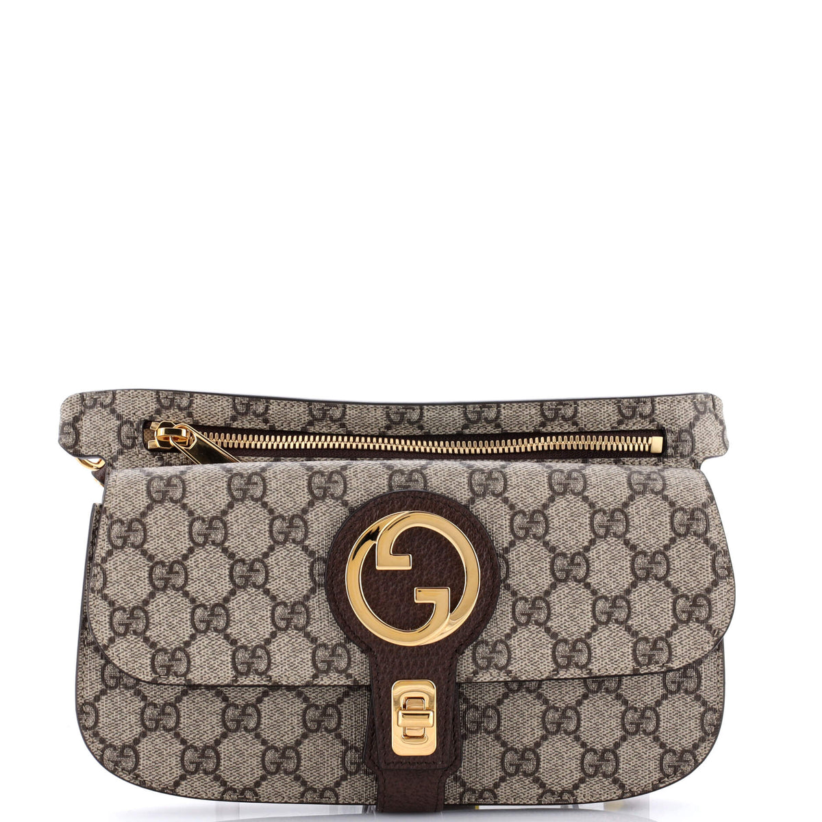 Gucci GUCCI Blondie Flap Pocket Belt bag GG Coated Canvas