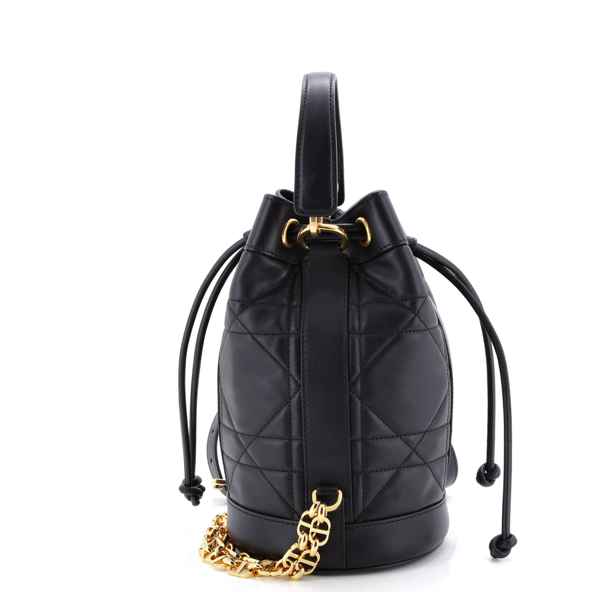 Christian Dior Drawstring Backpack Macrocannage Quilt Calfskin Small