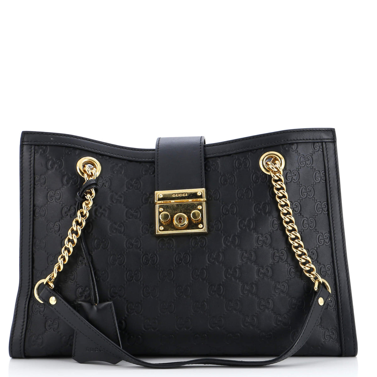 Gucci GUCCI Padlock Chain Tote Guccissima Leather Medium