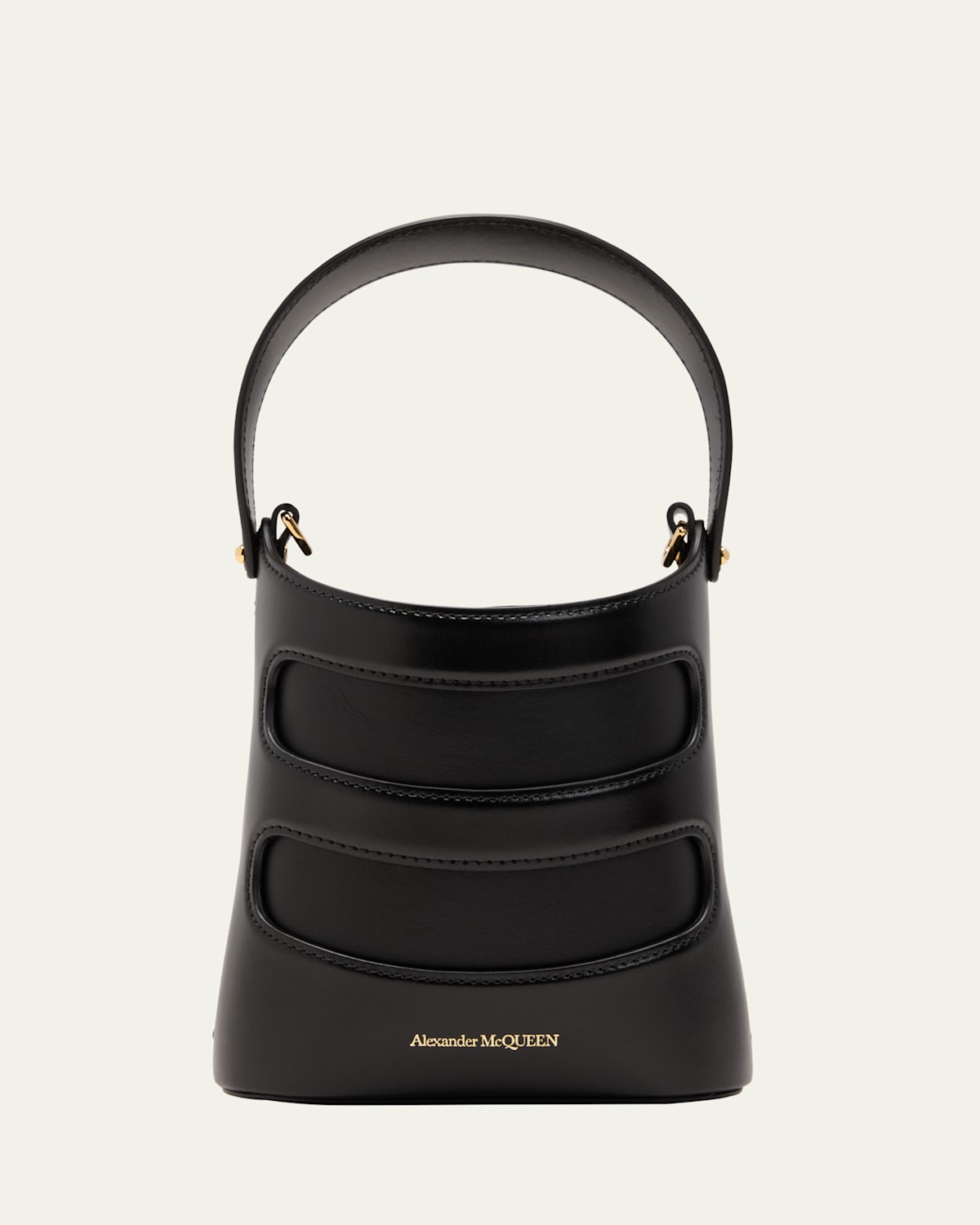 Alexander Mcqueen The Rise Mini Leather Bucket Bag