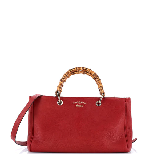 GUCCI Bamboo Shopper Tote Leather Medium