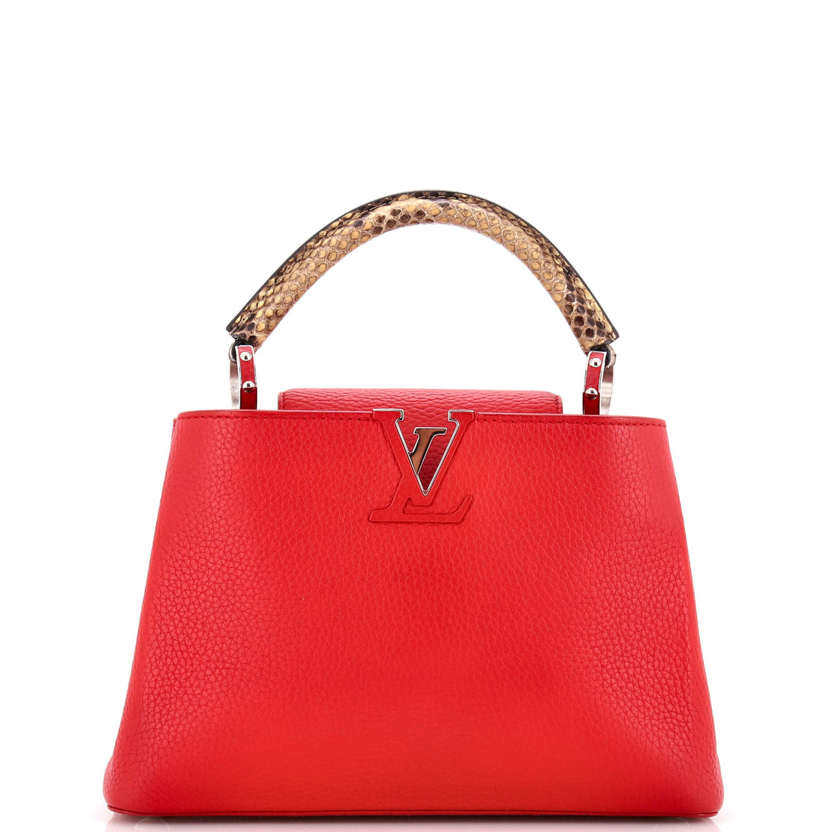 Louis Vuitton Capucines Bag Leather with Snakeskin BB