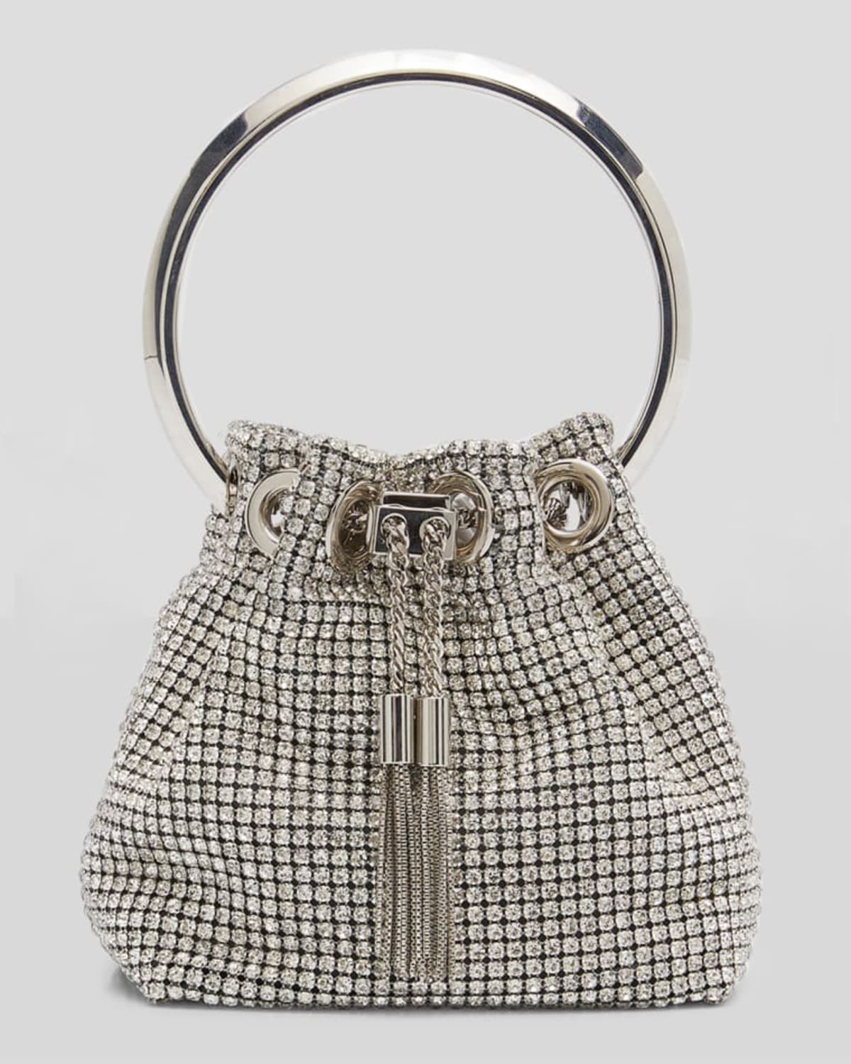 Jimmy Choo Bon Bon Micro Crystal Bucket Bag