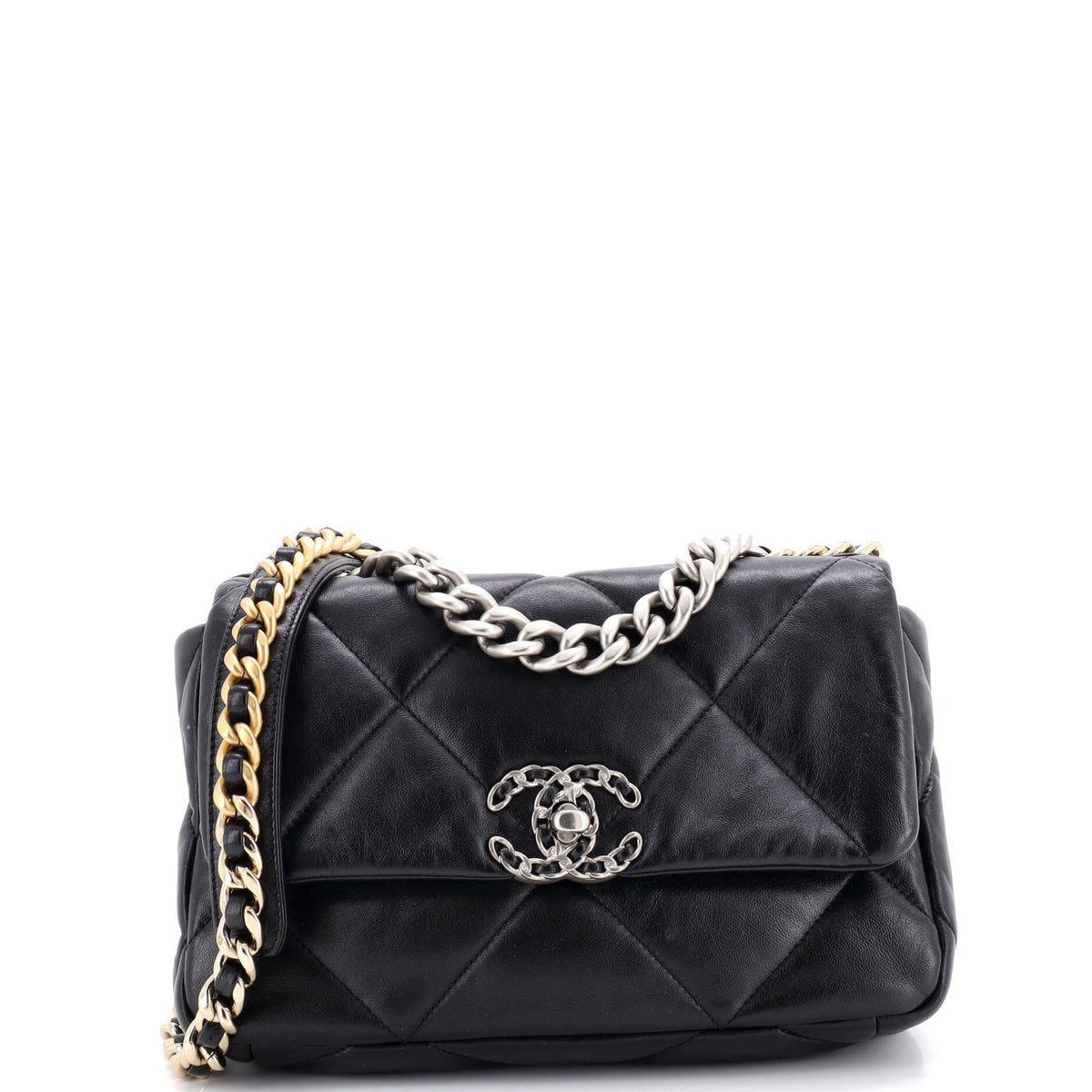 Chanel CHANEL 19 Flap Bag Quilted Leather Medium