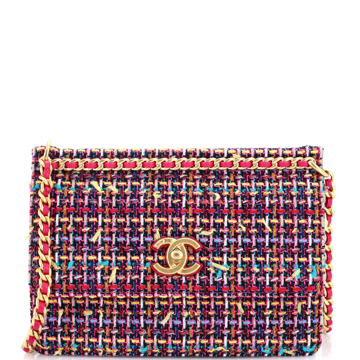 Chanel CHANEL Chain Top Flap Bag Tweed