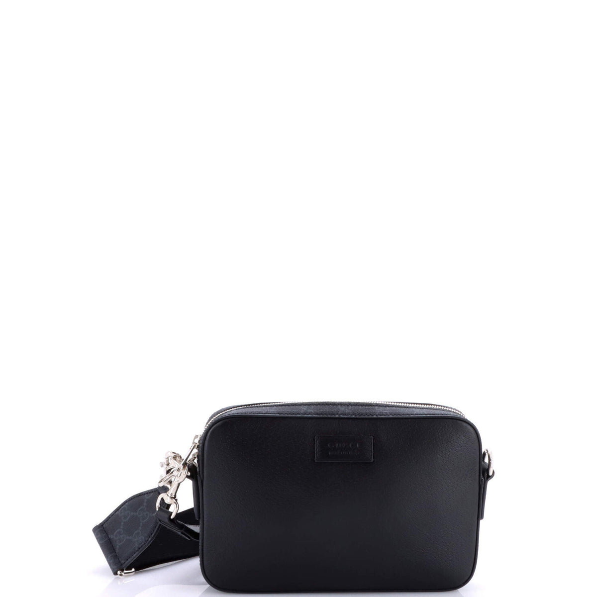 Gucci GUCCI Crossbody Camera Bag Leather and GG Coated Canvas Small