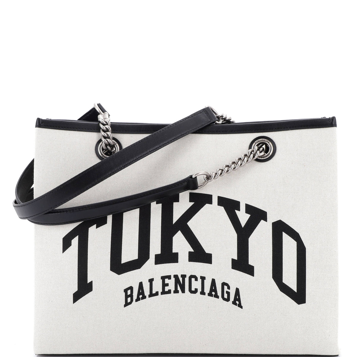 Balenciaga Cities Duty Free Tote Printed Canvas Medium