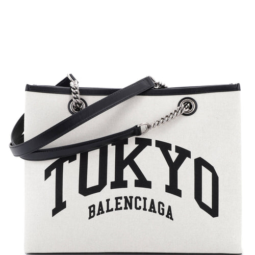 Cities Duty Free Tote Printed Canvas Medium