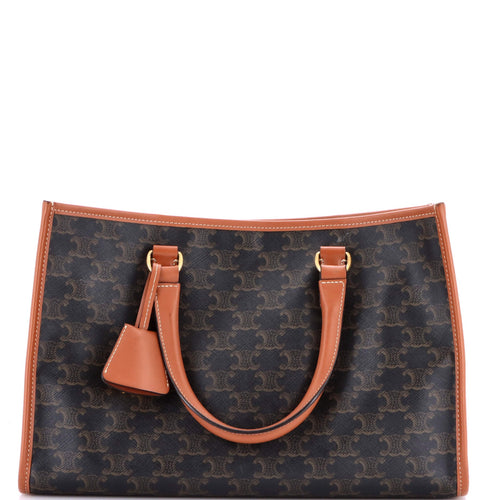 CELINE Horizontal Cabas Tote Triomphe Coated Canvas Mini