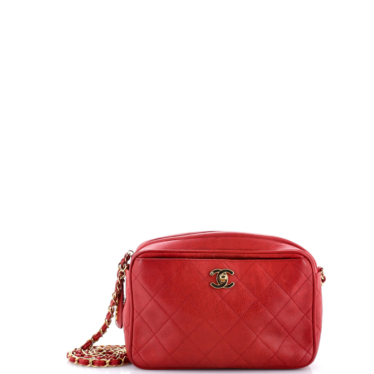 Chanel CHANEL Vintage Front Pocket Camera Bag Quilted Caviar Small