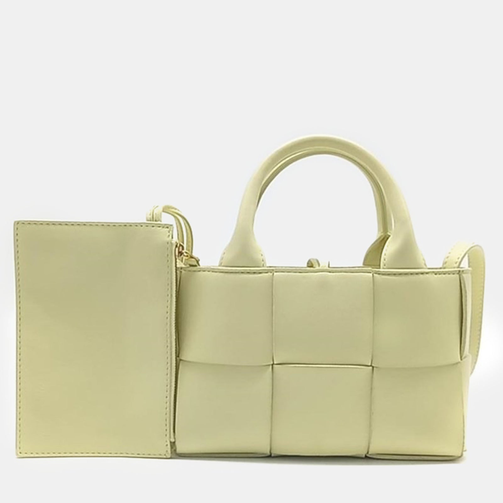 Bottega Veneta Yellow Leather Candy Arco Shoulder Bag