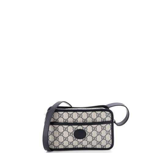GUCCI Interlocking G Patch Camera Bag GG Coated Canvas Mini
