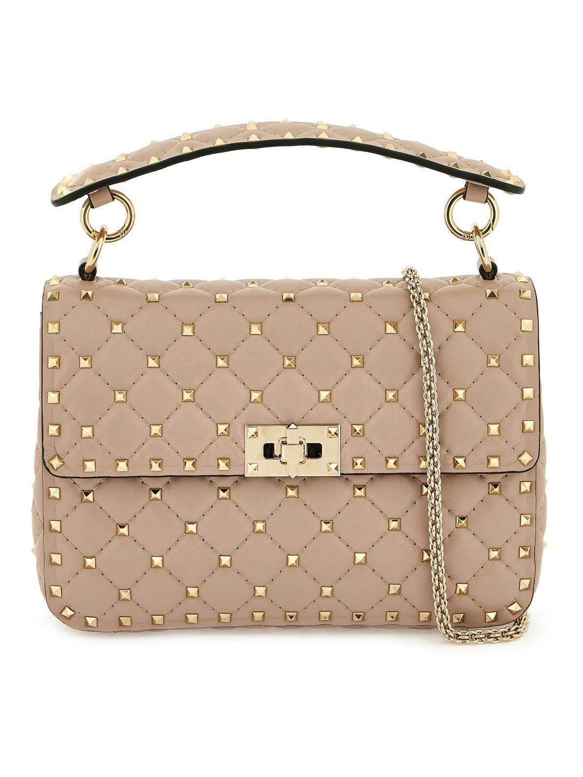 Valentino Garavani Women's Medium Rockstud Spike Bag in Poudre | 4W0B0122NAP