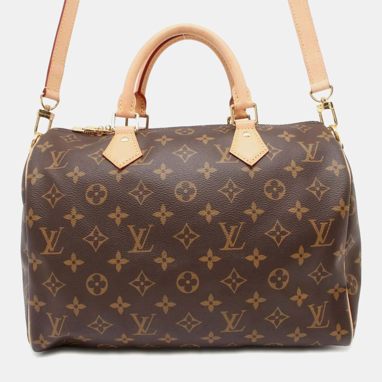 Louis Vuitton Braune Speedy Bandouliere-Tasche mit Monogramm, Größe 30