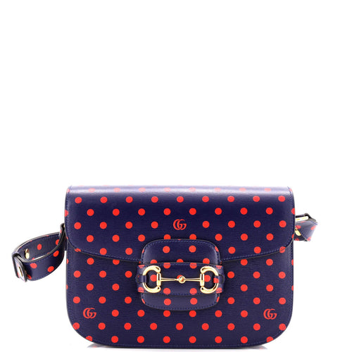 GUCCI Horsebit 1955 Shoulder Bag Printed Leather Small