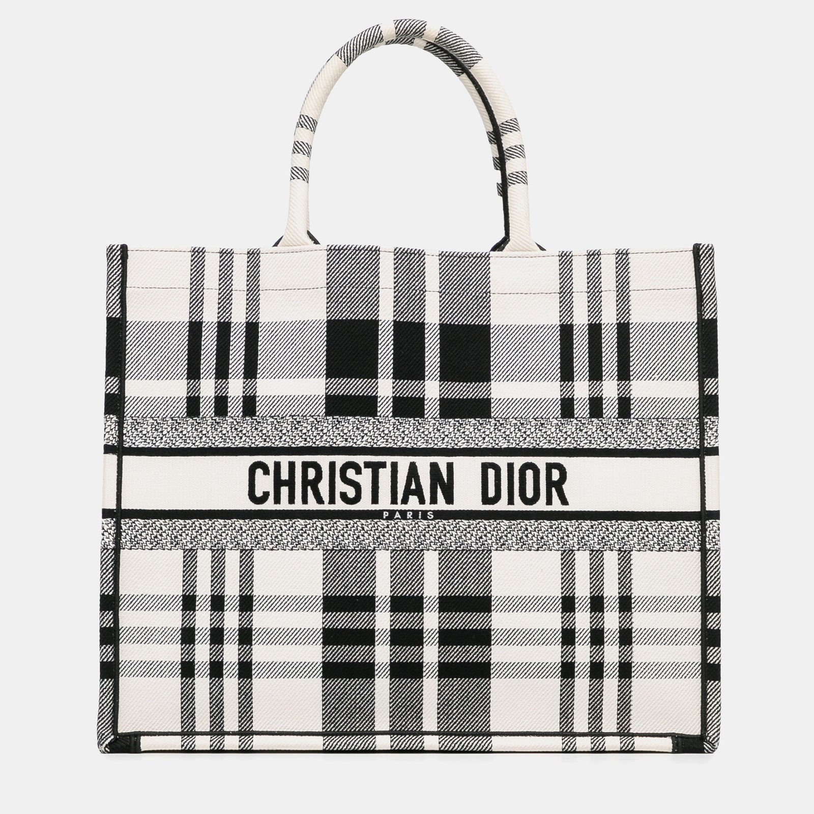 Dior Große Check'n'Book-Tragetasche