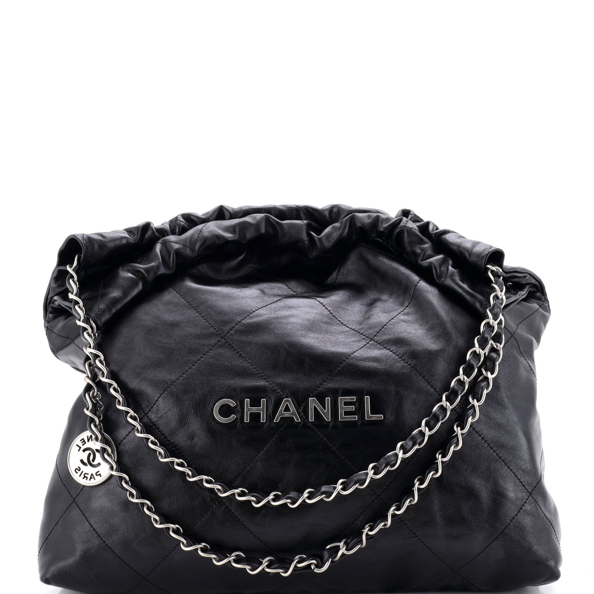Chanel CHANEL 22 Chain Hobo Quilted Calfskin Medium