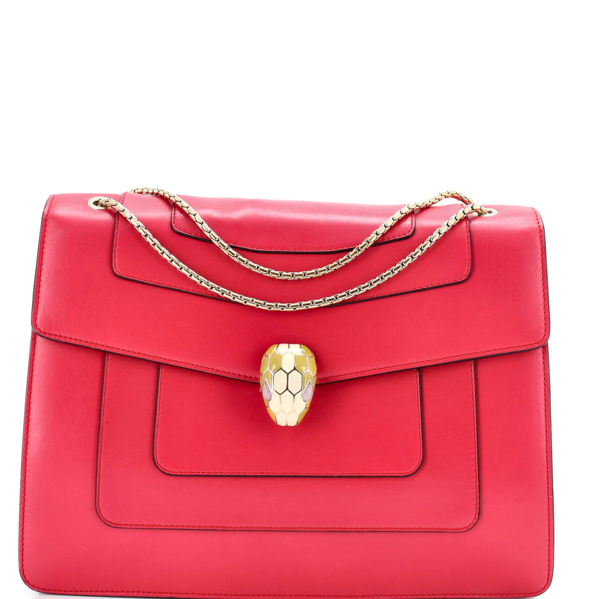 Bvlgari BVLGARI Serpenti Forever Square Shoulder Bag Leather Medium