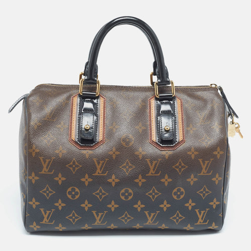 Noir Monogram Limited Edition Mirage Speedy 30 Bag