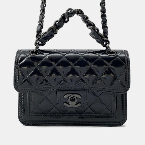 Black Leather So Black Flap Bag