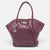 DKNY Purple Textured Leather Logo Zip Satchel