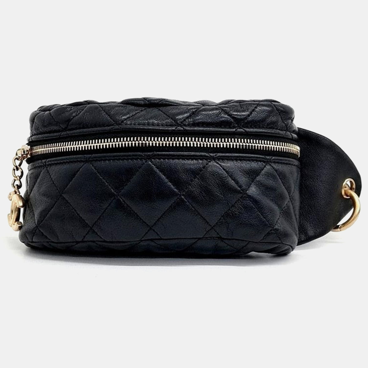 Chanel Black Quilted Leather Belt Bag
