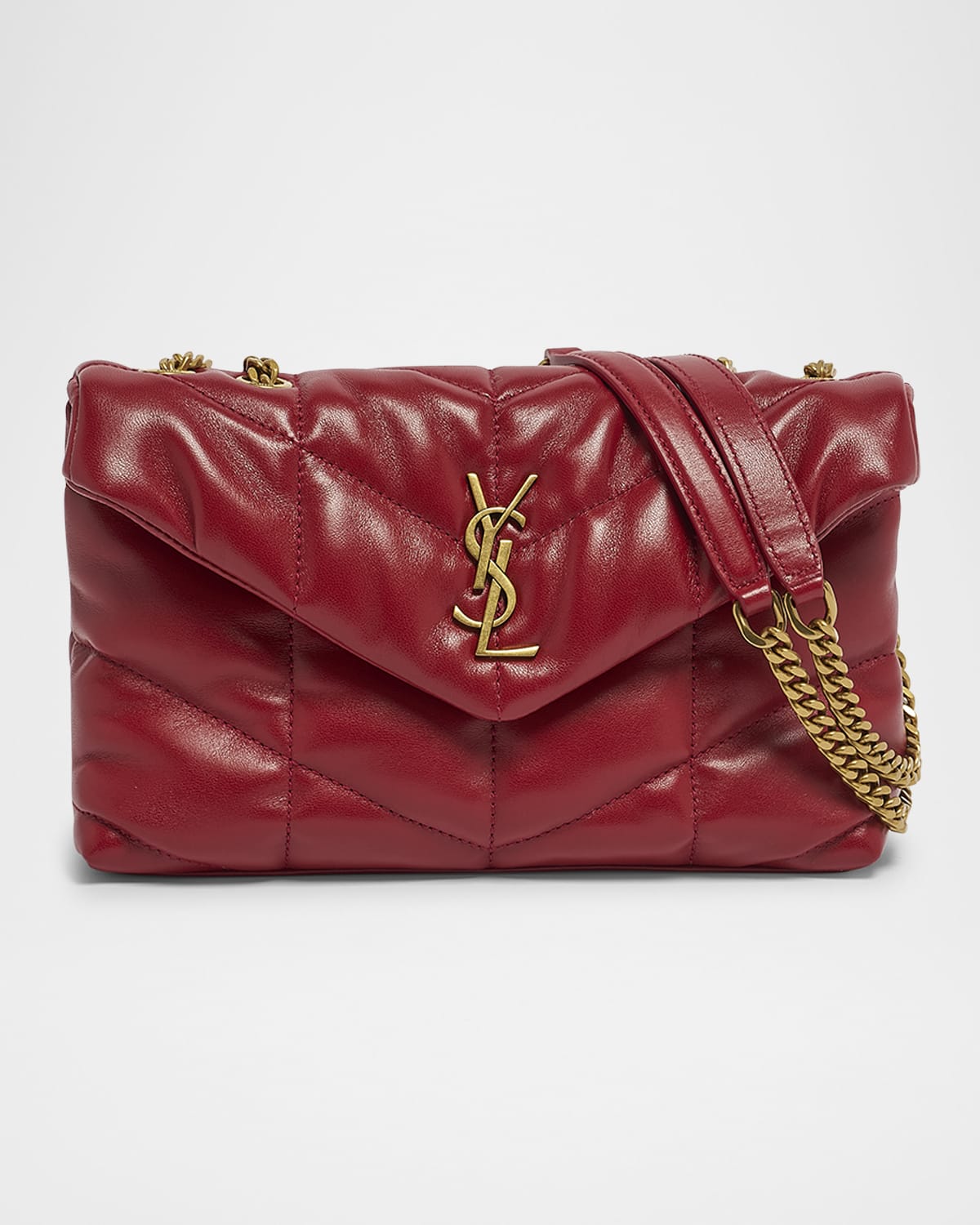 Saint Laurent Lou Puffer Toy YSL Shoulder Bag in Quilted Leather