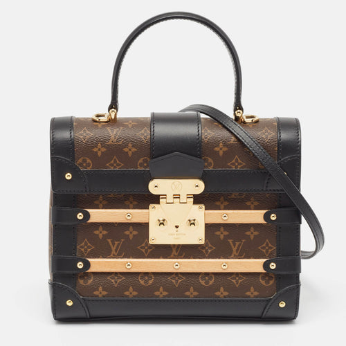 Black Monogram Canvas Trianon Top Handle Bag