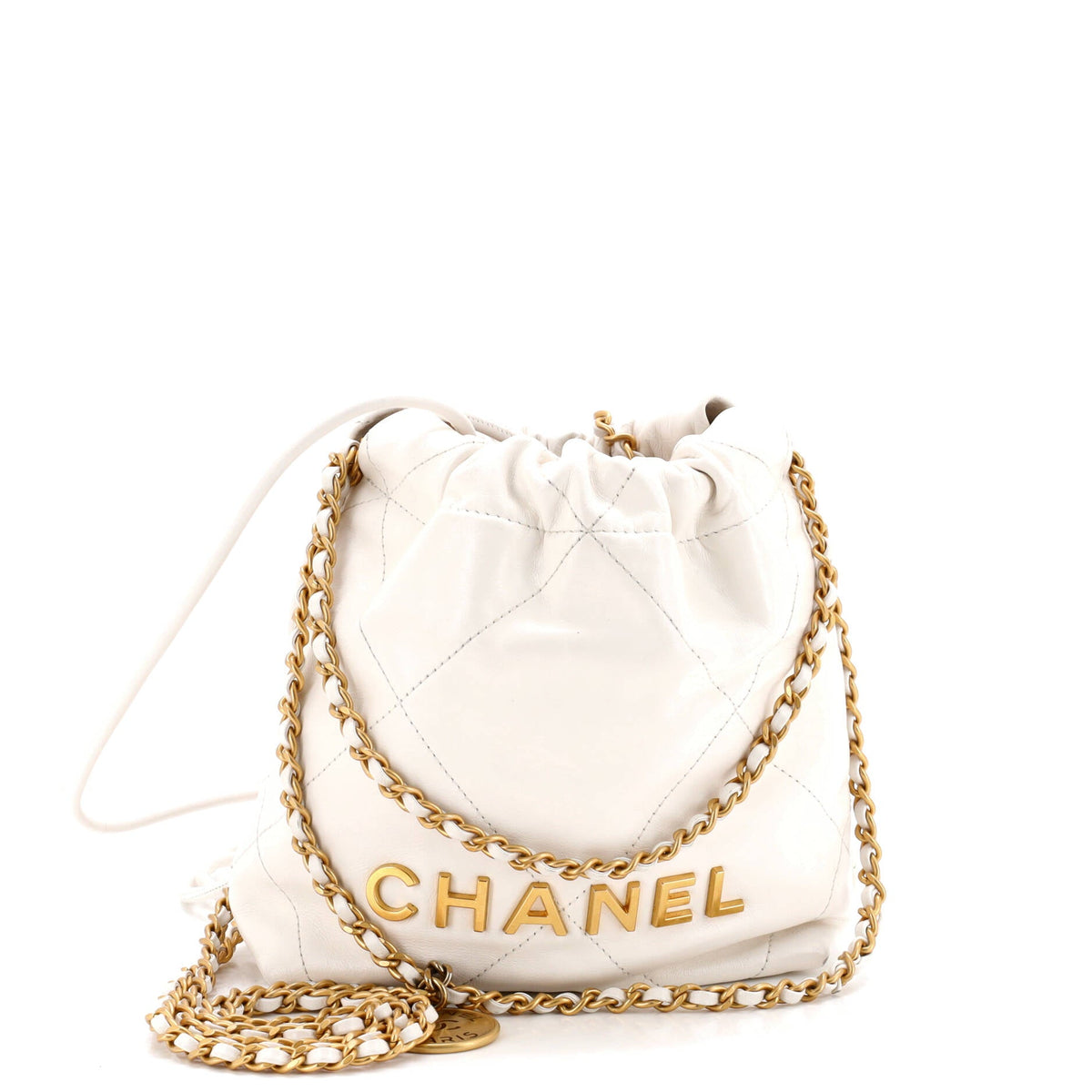 Chanel CHANEL 22 Chain Hobo Quilted Calfskin Mini
