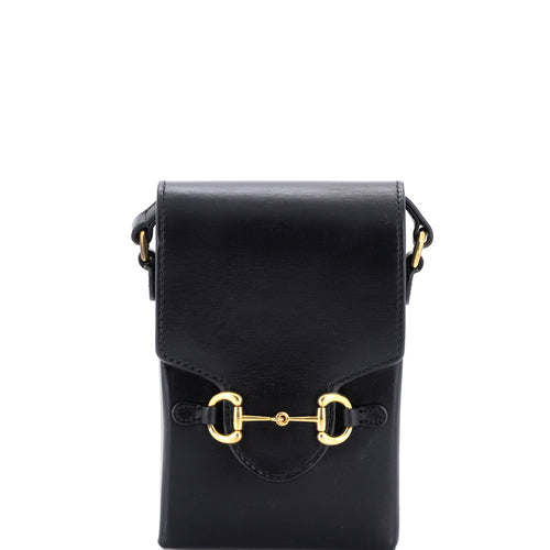 GUCCI Horsebit 1955 Crossbody Bag Leather Mini