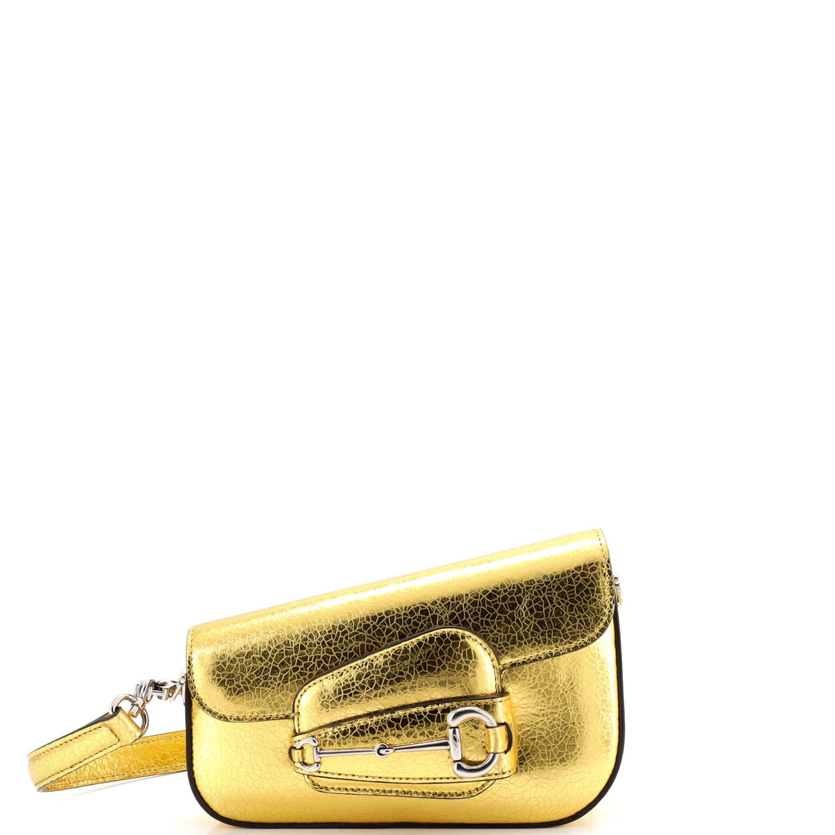 Gucci GUCCI Horsebit 1955 Asymmetric Shoulder Bag Leather Mini