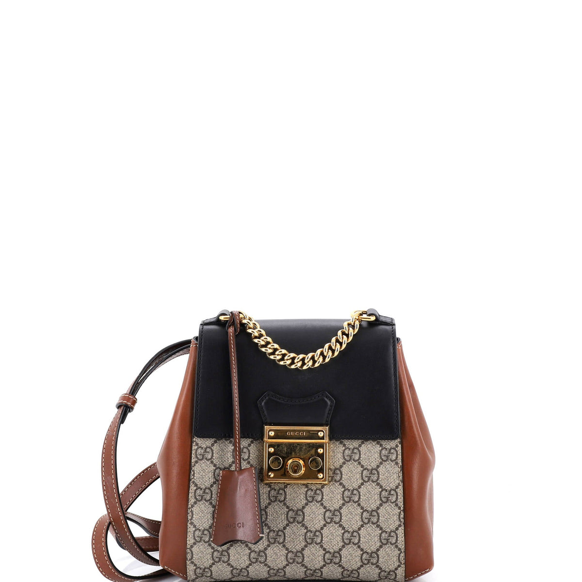 Gucci GUCCI Padlock Backpack GG Coated Canvas and Leather Mini