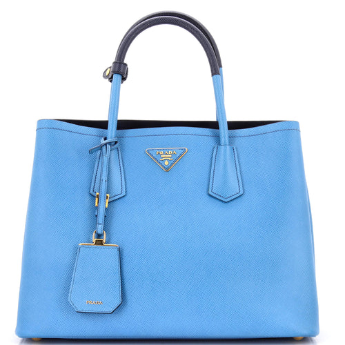 PRADA Cuir Double Tote Saffiano Leather Medium