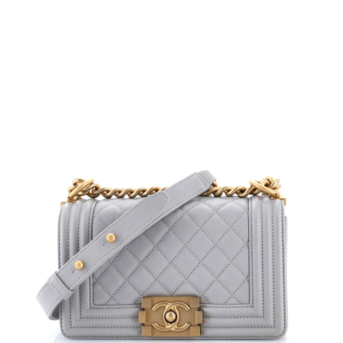 Chanel CHANEL Boy Flap Bag Quilted Caviar Small