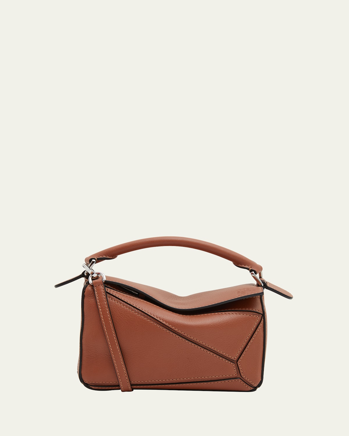 Loewe x Paula's Ibiza Puzzle Edge Mini Top-Handle Bag in Leather